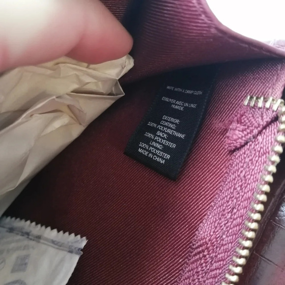 NWT Love & Lore Auburn Croc Vegan Leather Tri Fold Continental Wallet or Clutch - Picture 9 of 16